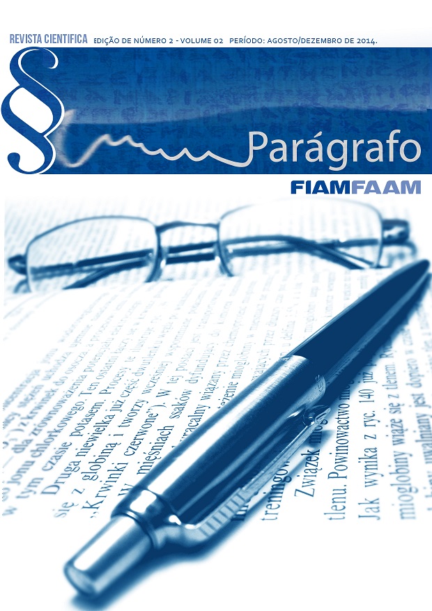 					View Vol. 2 No. 2 (2014): Revista Parágrafo: Julho-Dezembro de 2014
				